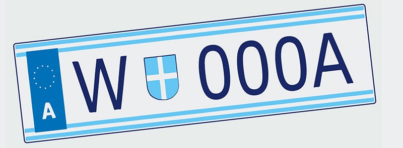 Grafik einer Nummerntafel